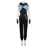 Valorant Jett Blue Jumpsuit Outfit Cosplay Costume Halloween Carnival Suit